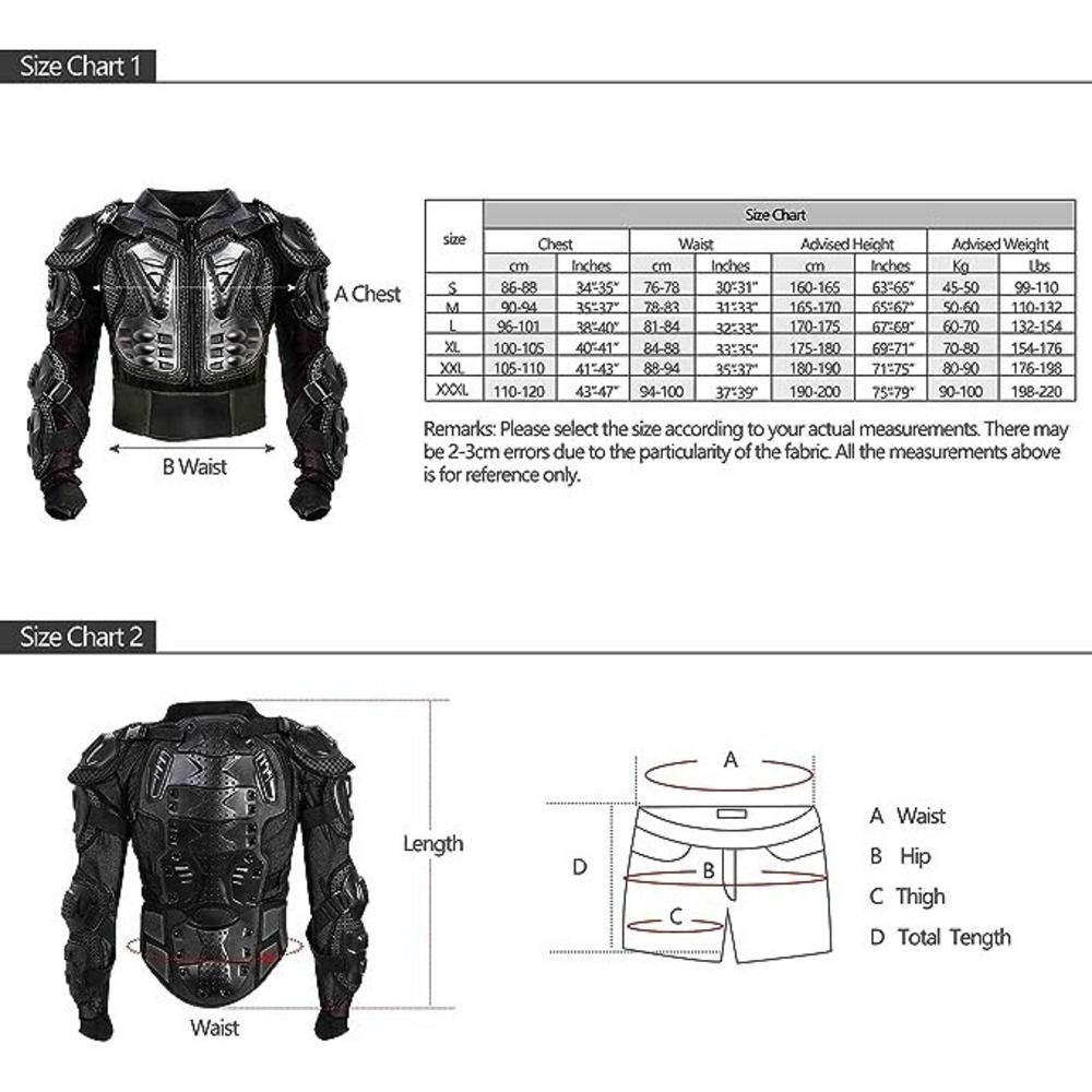 Motorbike Protective Armour Chest Back Spine Armor Protector Motocross, ATV 3XL - Picture 6 of 6